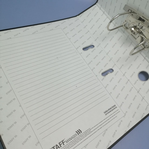 Папка - регистратор Manager с покрытием из ПВХ, 50 мм., без уголка, черная